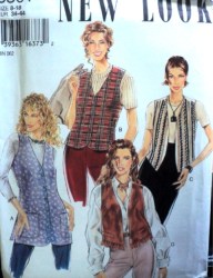 6301  NEW LOOK SASSY BUTTON/ TIED OR NOT VESTS LENGTHS PATTERN 8-18 UNCUT